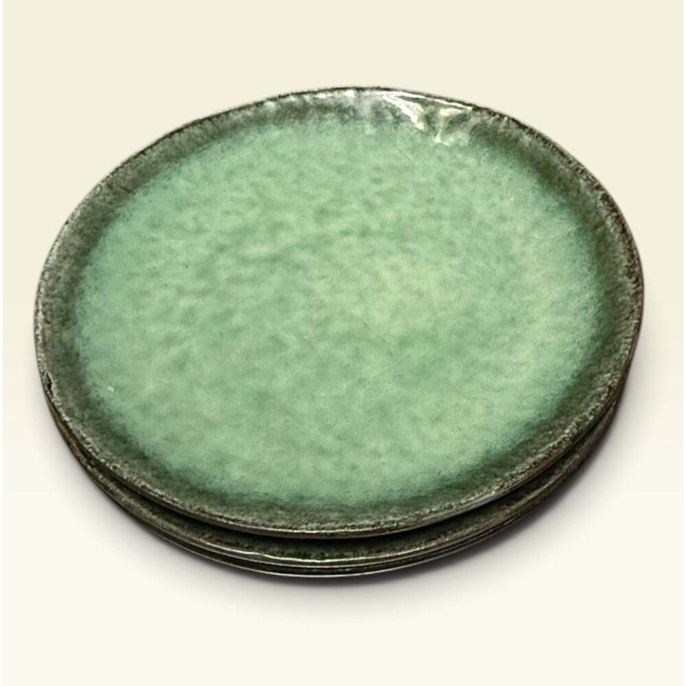 Gibson Elite Green Lantern Double Bowl Terracotta Dinner Plates (Set Of 3) 11 in